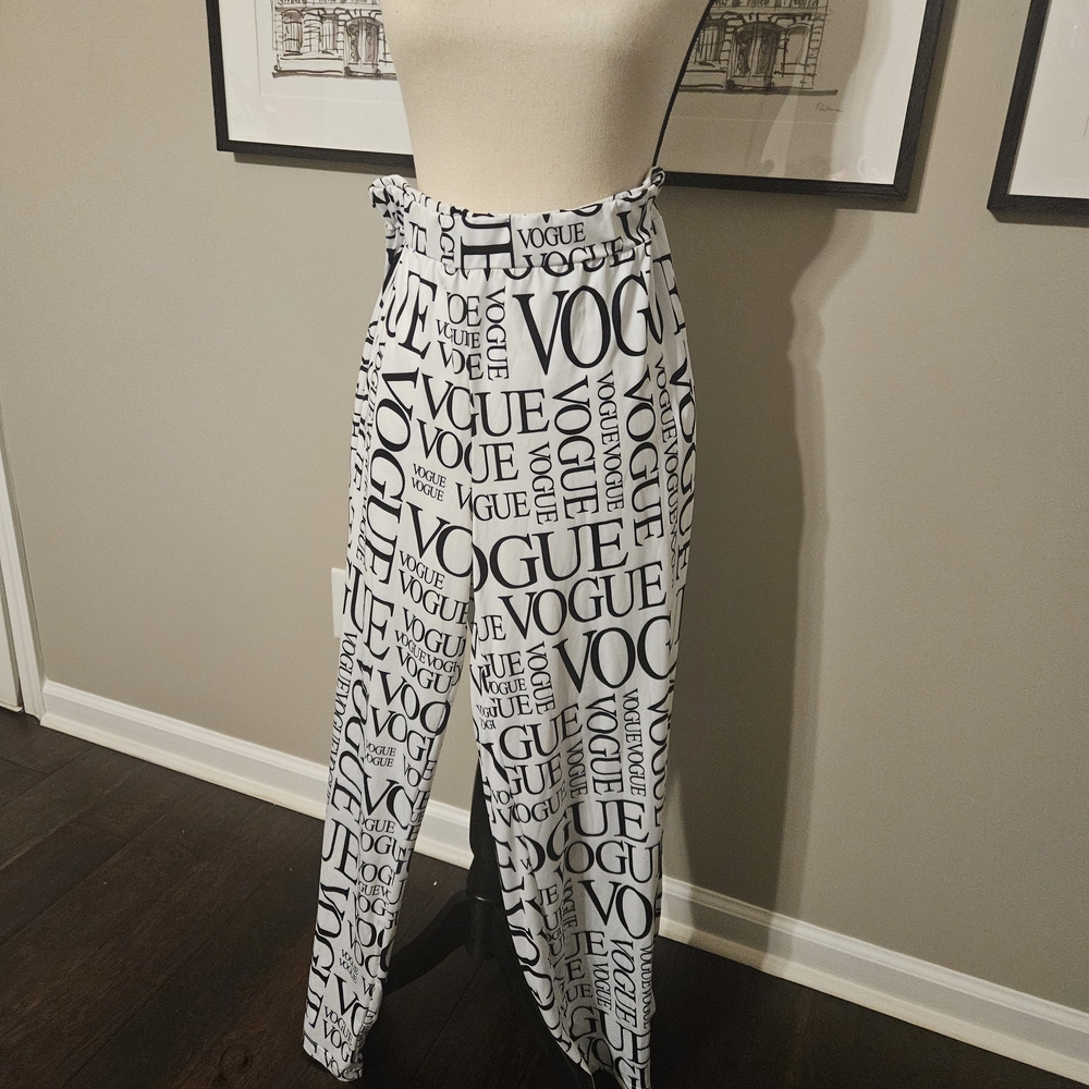 Vogue Monochrome Print Trousers